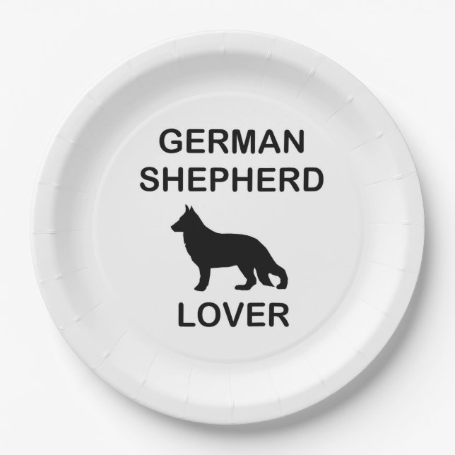german shepherd lover paper plate (Front)
