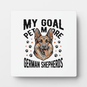 German Shepherd Lover Shirt with Vintage Engraved  Plaque