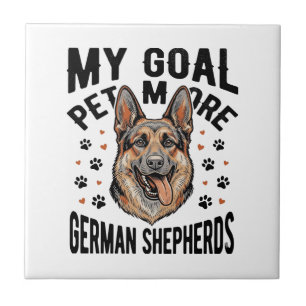 German Shepherd Lover Shirt with Vintage Engraved Tile