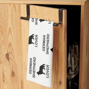 german shepherd lover tea towel