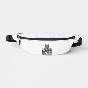 German Shepherd Lover Vintage Engraving Dog Typogr Bum Bags