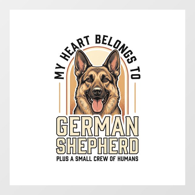 German Shepherd Lover Vintage Engraving Funny Dog  (Sheet)