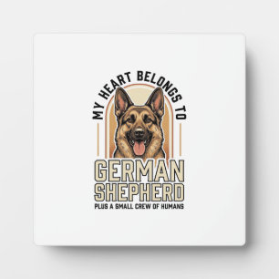 German Shepherd Lover Vintage Engraving Funny Dog  Plaque