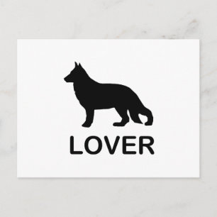 German Shepherd Lover with Silhouette Postcard