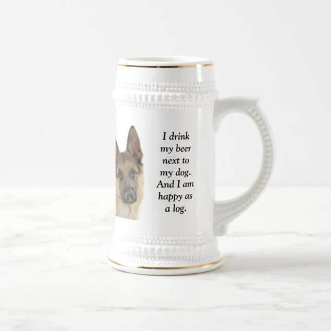 German Shepherd Lover's Delight Beer Stein (Right)