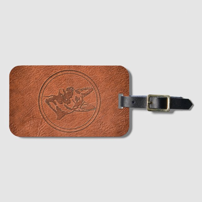 German shepherd luggage tag (Front Horizontal)