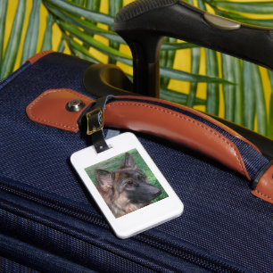 german shepherd luggage tag