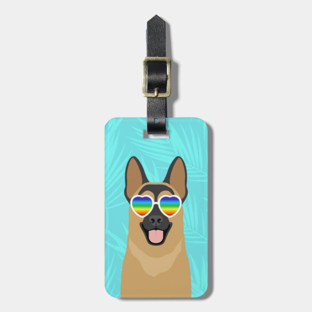 German Shepherd Luggage Tags (Front Vertical)