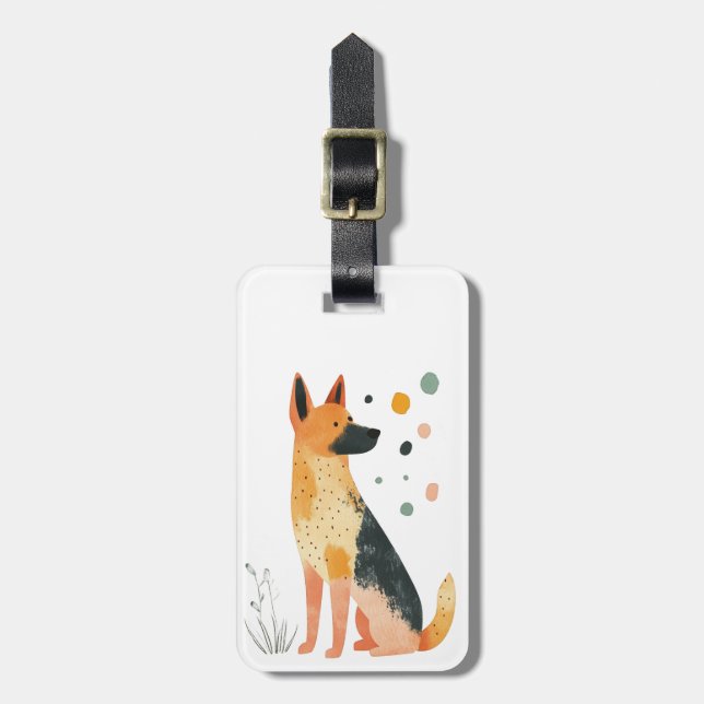 German Shepherd Luggage Tags (Front Vertical)