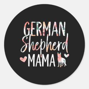 German Shepherd Mama Dog Lover For Mum Owner Classic Round Sticker