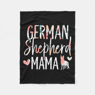 German Shepherd Mama Dog Lover For Mum Owner Fleece Blanket