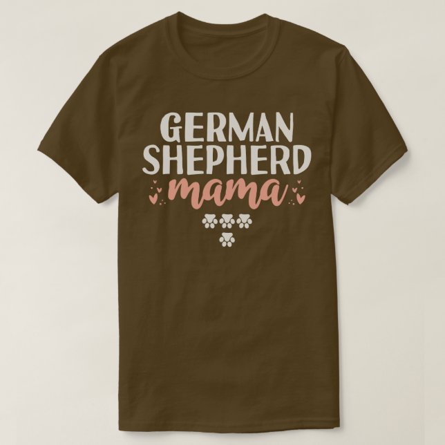 German Shepherd Mama Gift T-Shirt (Design Front)