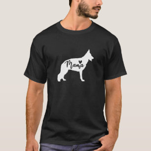 German Shepherd Mama Heart Cute Dog Mum Mothers Da T-Shirt