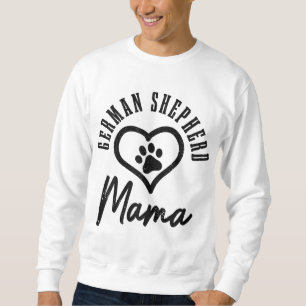 German Shepherd Mama Heart Dog Paw German Shepherd Sweatshirt