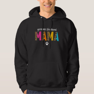 German Shepherd Mama Leopard Dog Owner Gsd Puppy Hoodie