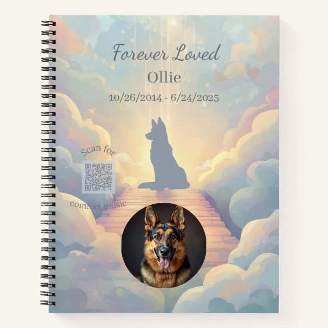 German Shepherd Memorial Journal | Rainbow Bridge (Front)