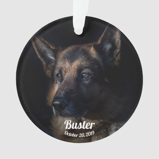German Shepherd Memorial Ornament (Front)