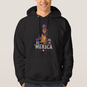German Shepherd Merica 4th Of July Usa American F Hoodie