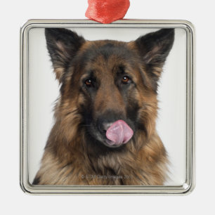 German Shepherd Metal Tree Decoration