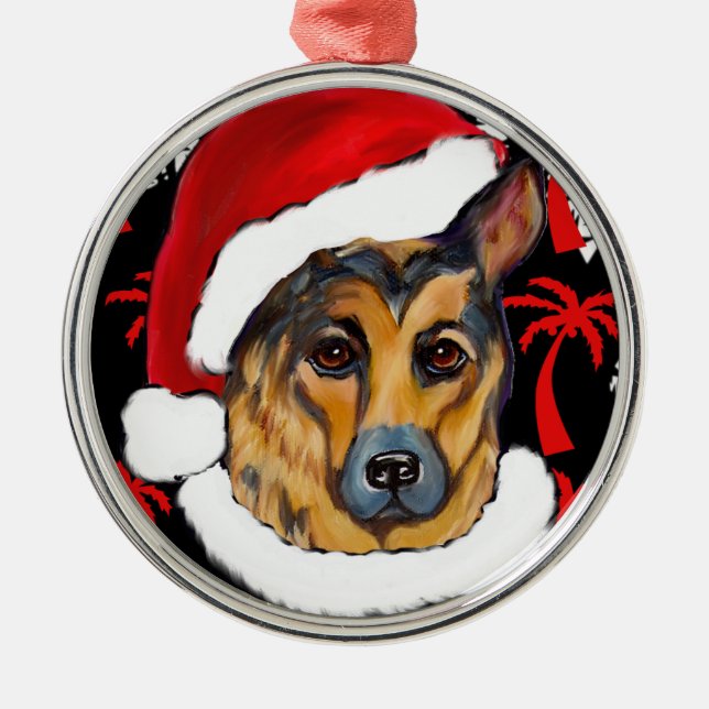 GERMAN SHEPHERD METAL TREE DECORATION (Front)