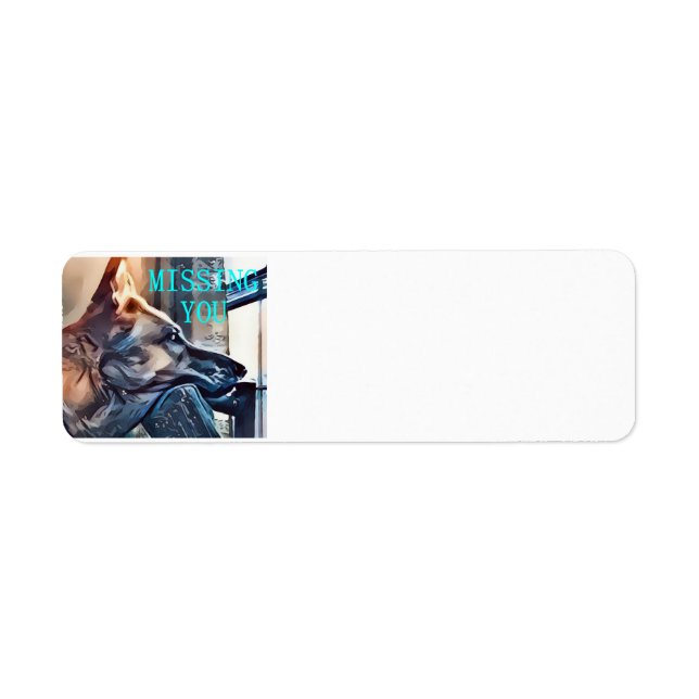german-shepherd missing you card (Front)