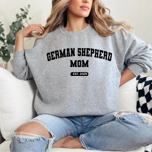 GERMAN SHEPHERD MOM Dog Mum Custom Birth Year Sweatshirt