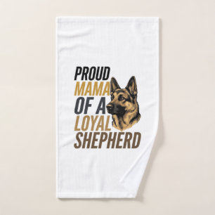 German Shepherd Mom Shirt Vintage Dog Mama Graphic Hand Towel
