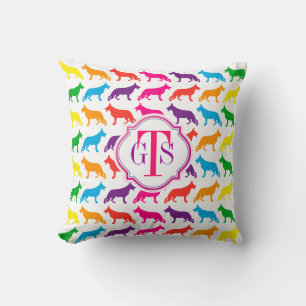 German Shepherd Monogram Cushion