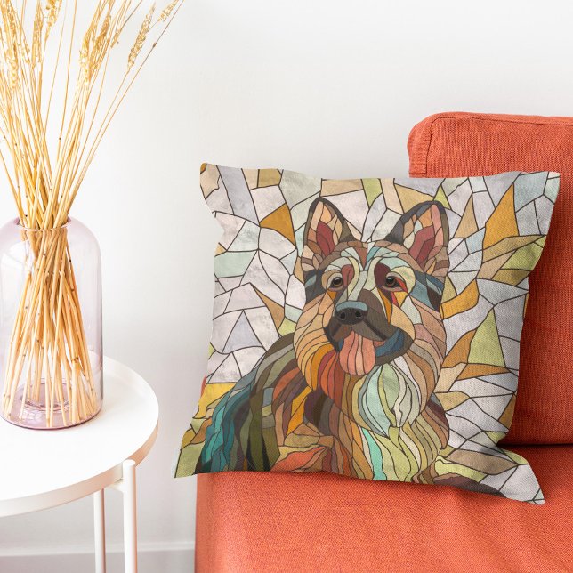 German Shepherd -  Mosaic Art Cushion (Creator Uploaded)