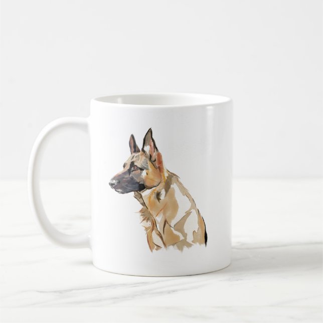 German Shepherd Mug – Dog Mom Coffee Cup (Left)