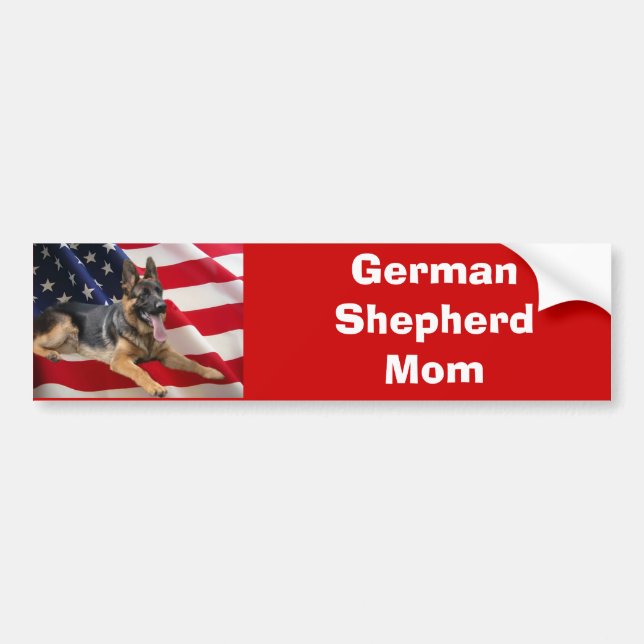 German Shepherd Mum Bumper Sticker (Front)
