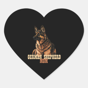 German Shepherd mum, dog owner mum, GSD mum Heart Sticker