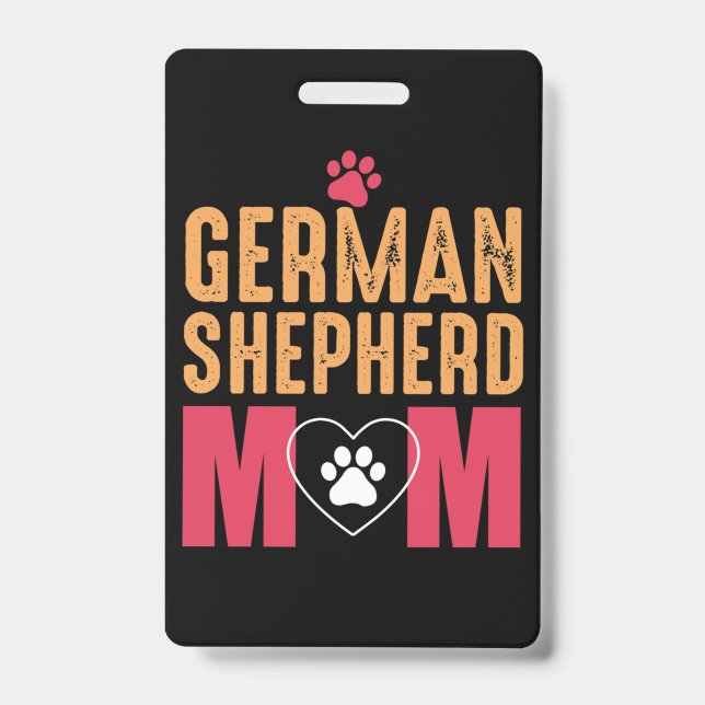 German Shepherd Mum ID Badge (Front)