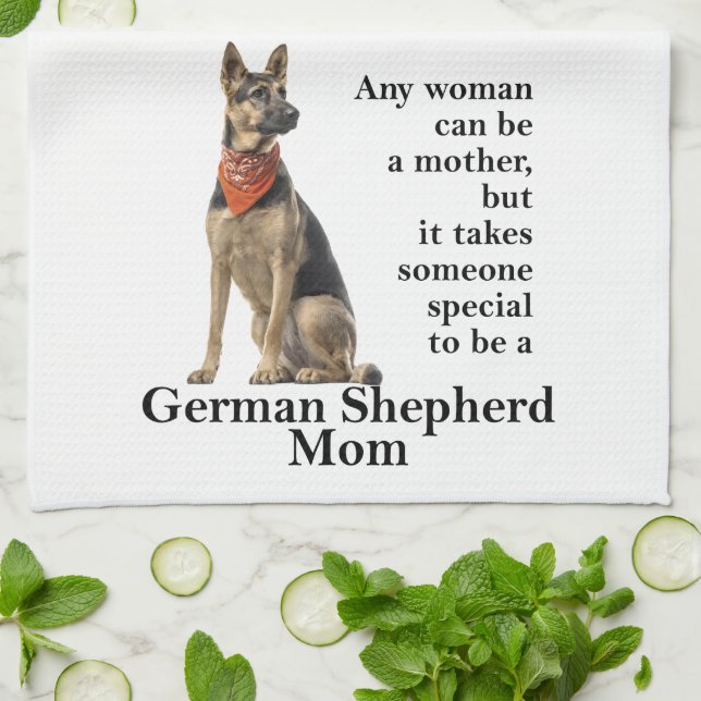 German Shepherd Mum Kitchen Towel (Folded)