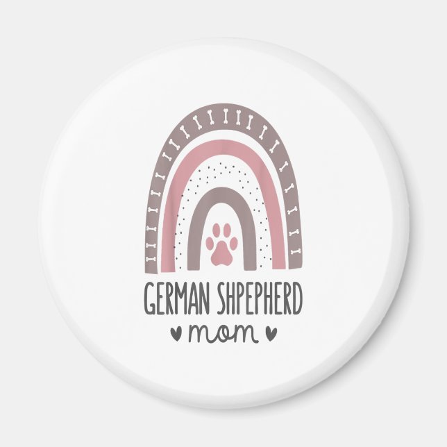 German Shepherd Mum Rainbow Paw Dog Mum Magnet (Front)