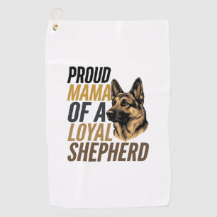 German Shepherd Mum Shirt Vintage Dog Mama Graphic Golf Towel