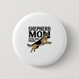 German Shepherd Mum Shirt Vintage Engraving Dog Lo 6 Cm Round Badge