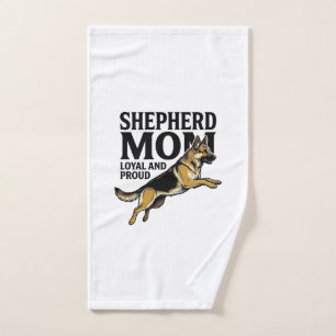 German Shepherd Mum Shirt Vintage Engraving Dog Lo Hand Towel