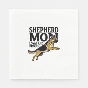 German Shepherd Mum Shirt Vintage Engraving Dog Lo Napkin