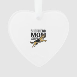German Shepherd Mum Shirt Vintage Engraving Dog Lo Ornament
