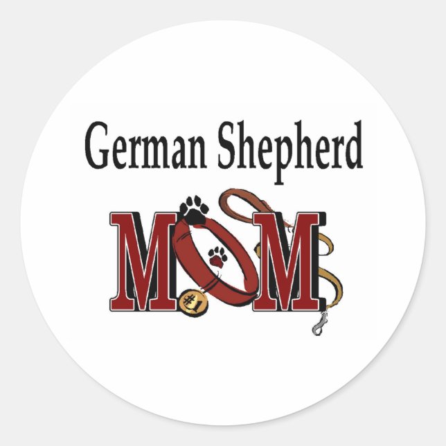 German Shepherd Mum Sticker (Front)