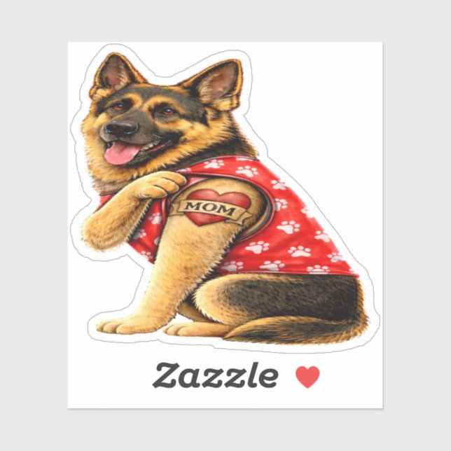 German Shepherd Mum Tattoo (Sheet)