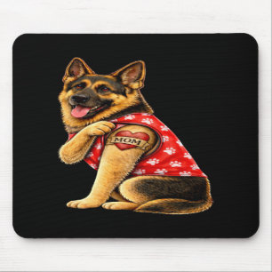 German Shepherd Mum Tattoo Mouse Pad