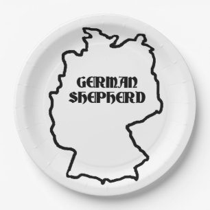 german shepherd name in origin paper plate