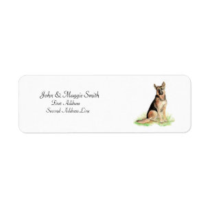 German Shepherd Name Label