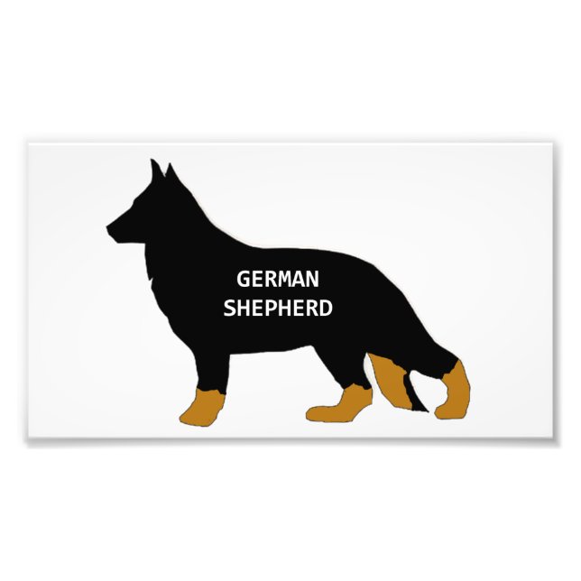 German Shepherd name silo bi colour Photo Print (Front)