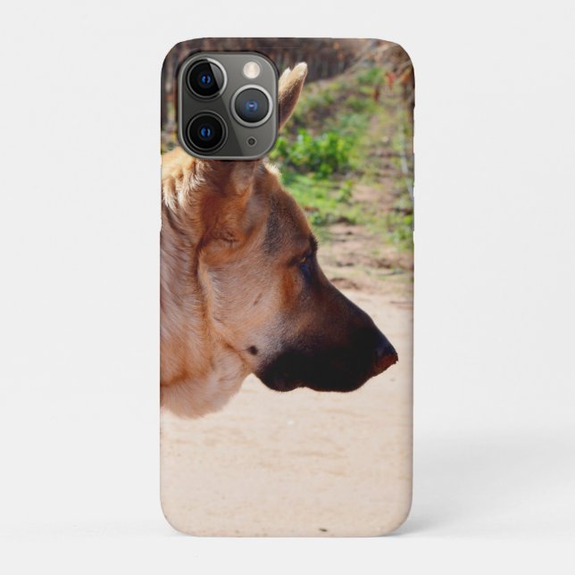 German Shepherd On Alert,  Case-Mate iPhone Case (Back)
