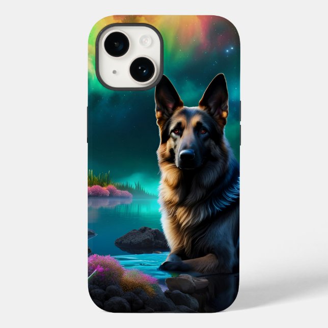German Shepherd on an Alien World Case-Mate iPhone Case (Back)