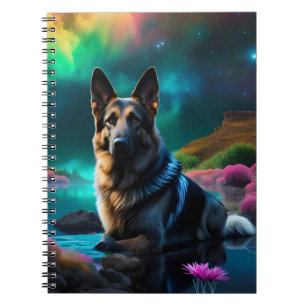 German Shepherd on an Alien World Notebook