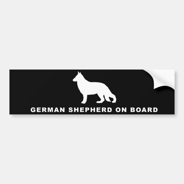 german shepherd on board bumper sticker (Front)